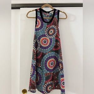 GB - 70s print Blue Dress